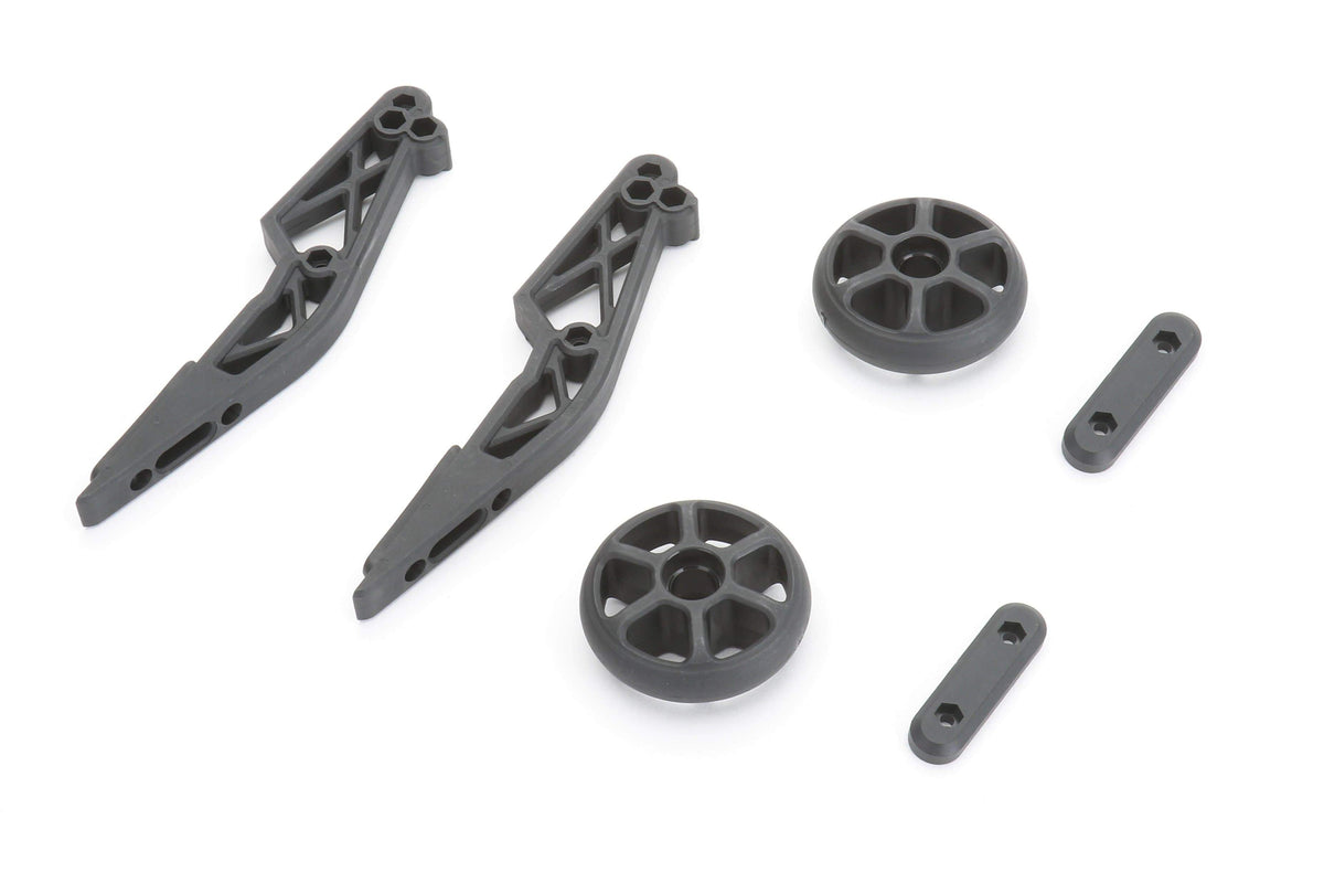 Reeper Wheelie Bar Plastic Parts (Bracket 2pcs,Wheel 2pcs), Colossus XT
