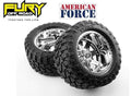American Force Legend SS8 Plastic Wheels, w/ Fury Mountain M/T Tires, Pre-glued (2pcs)
