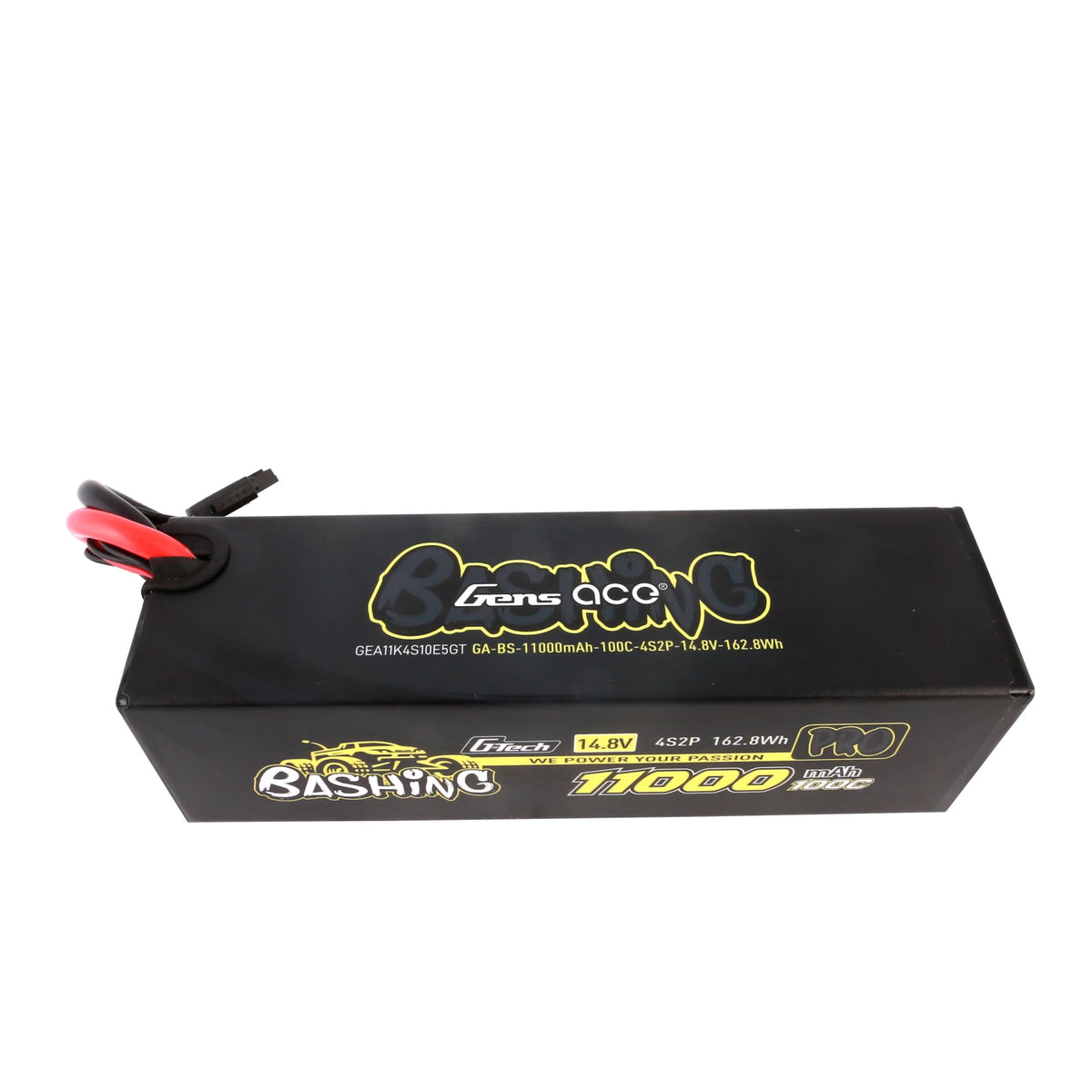 Gens ace 11000mAh 4S 100C 14.8V Lipo Battery | Hardcase | EC5 Plug | Bashing Pro