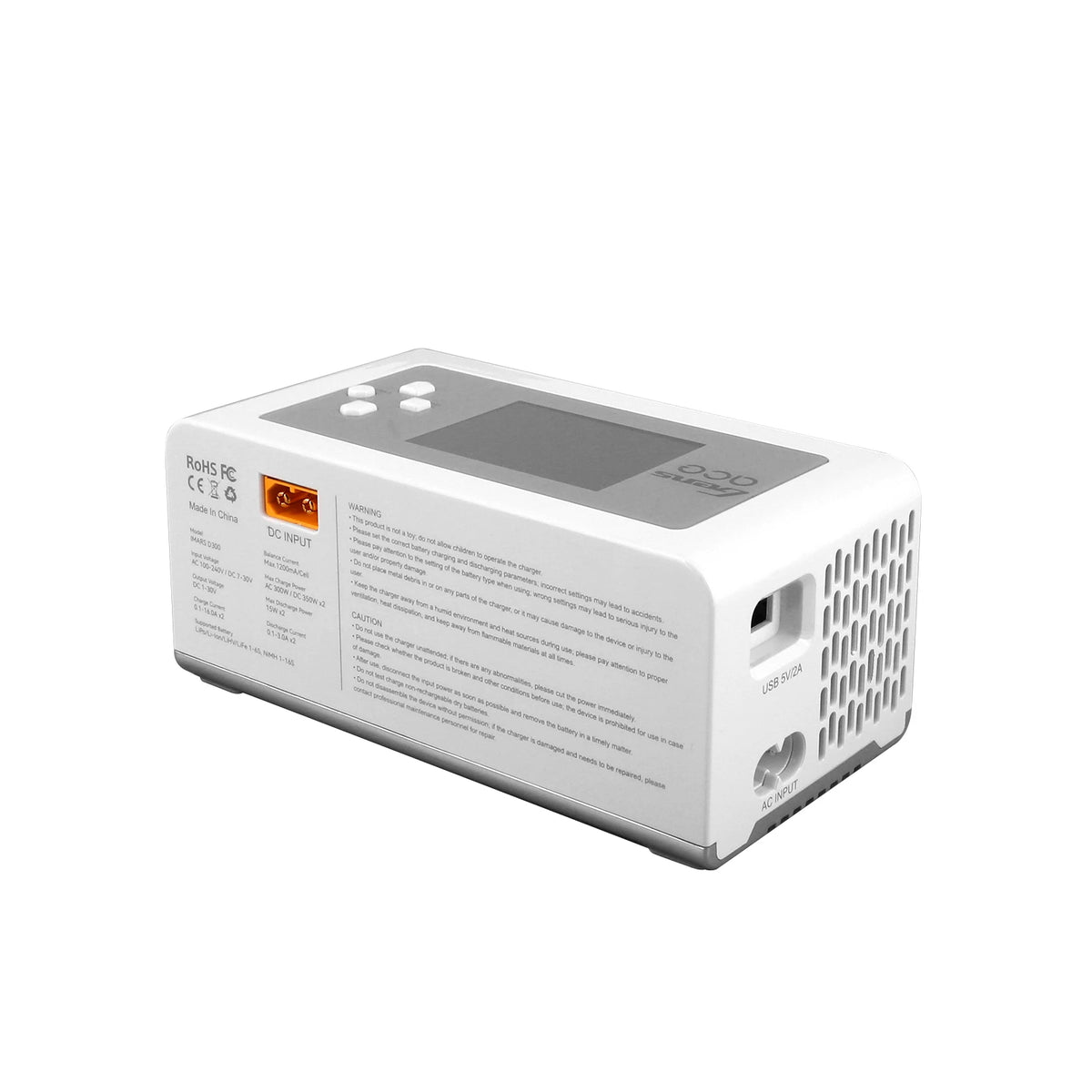 Gens ace iMars D300 Smart Charger | AC 300W + DC 700W | 16A | 1-6S | 2-Channel | White