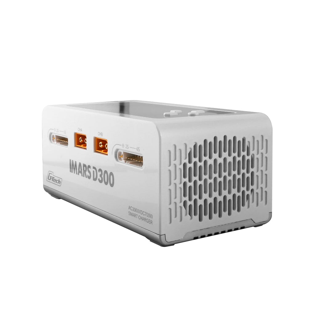Gens ace iMars D300 Smart Charger | AC 300W + DC 700W | 16A | 1-6S | 2-Channel | White