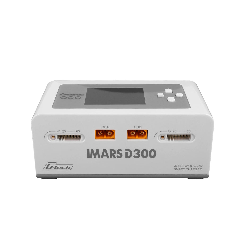 Gens ace iMars D300 Smart Charger | AC 300W + DC 700W | 16A | 1-6S | 2-Channel | White