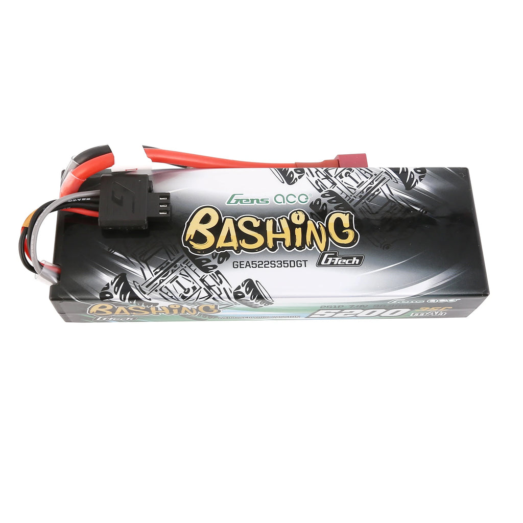 Gens ace 5200mAh 2S 35C 7.4V Lipo Battery | Hardcase | Deans Plug | Bashing