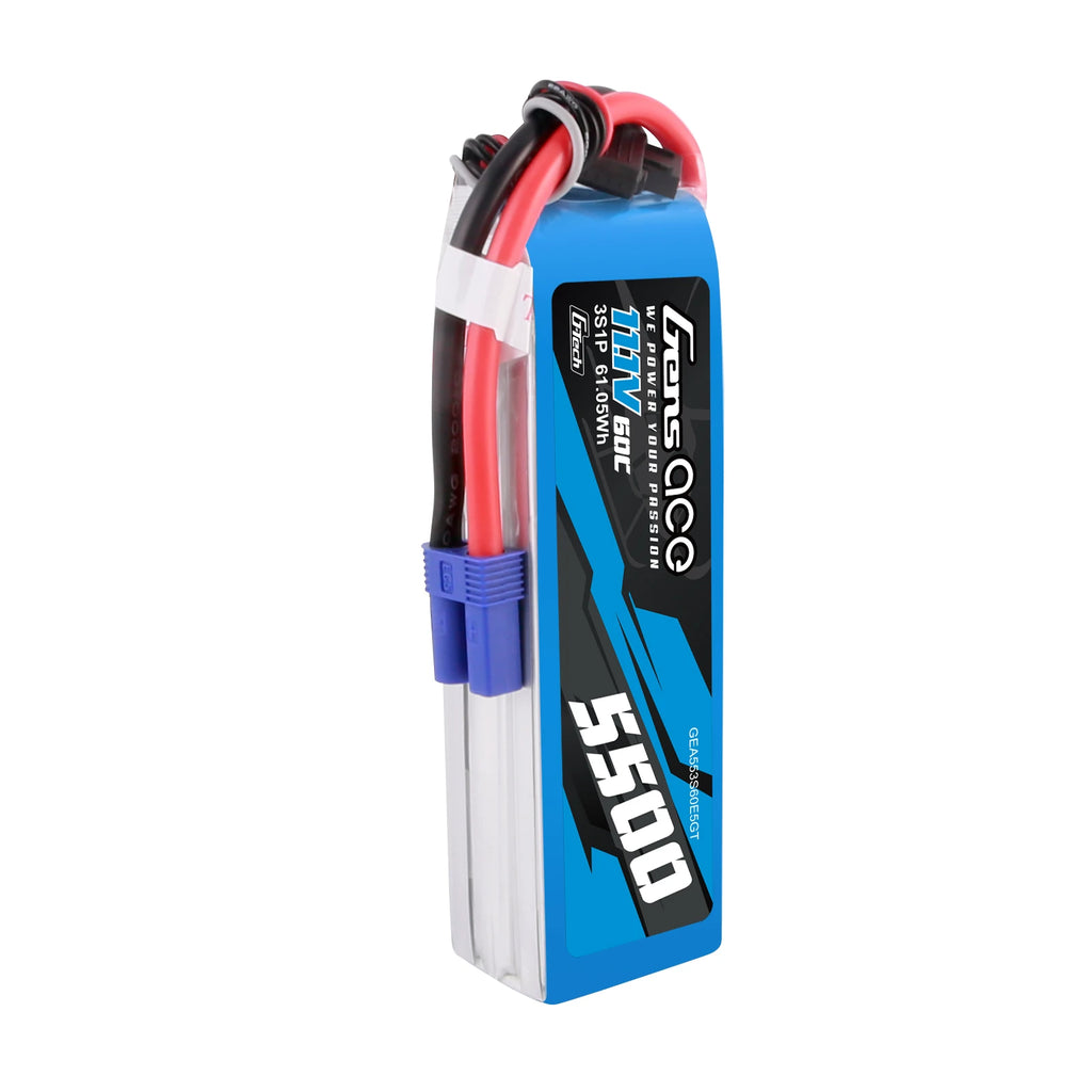 Gens ace 5500mAh 3S 60C 11.1V Lipo Battery | EC5 Plug | Air Classic