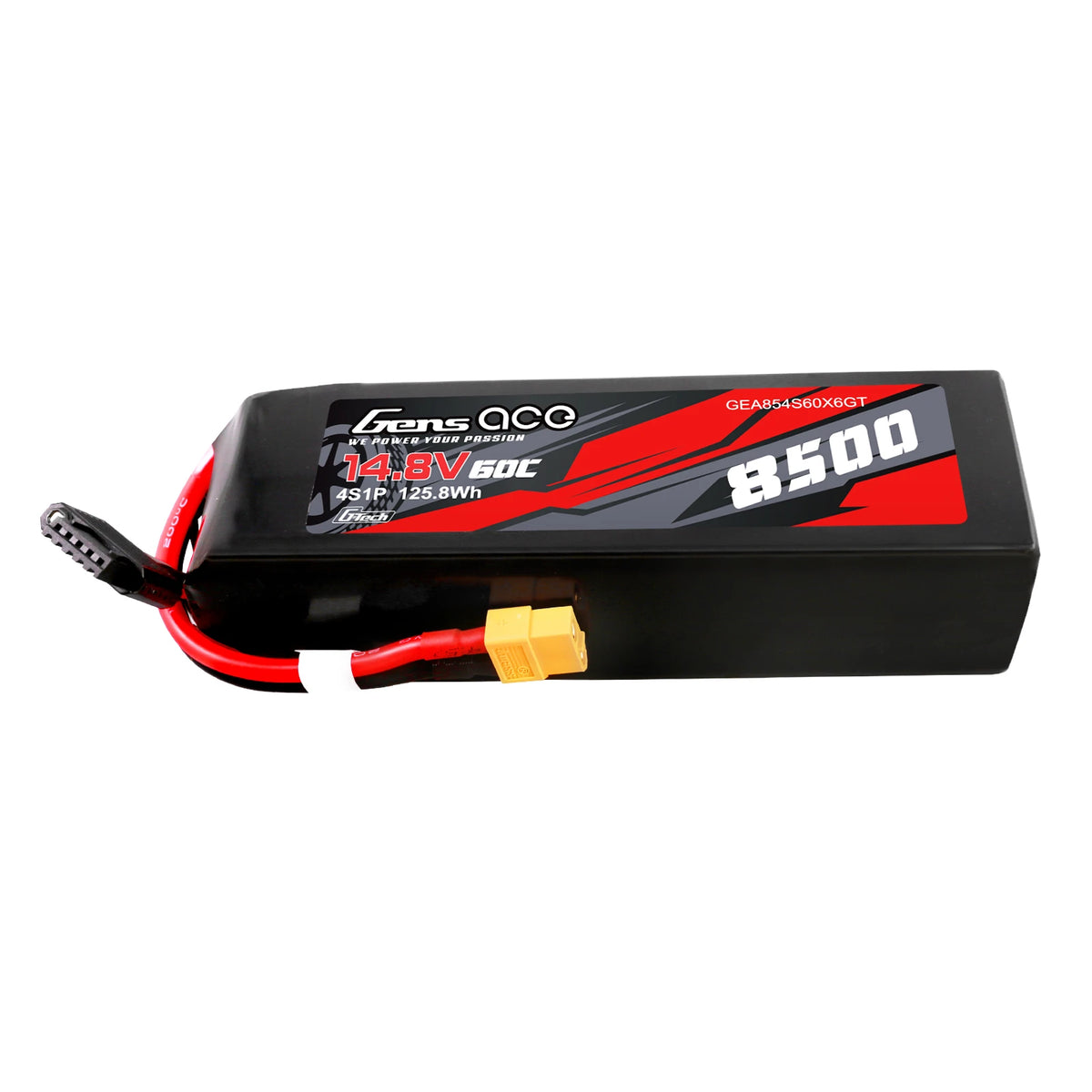Gens ace 8500mAh 4S 60C 14.8V Lipo Battery | XT60 Plug | Car Classic
