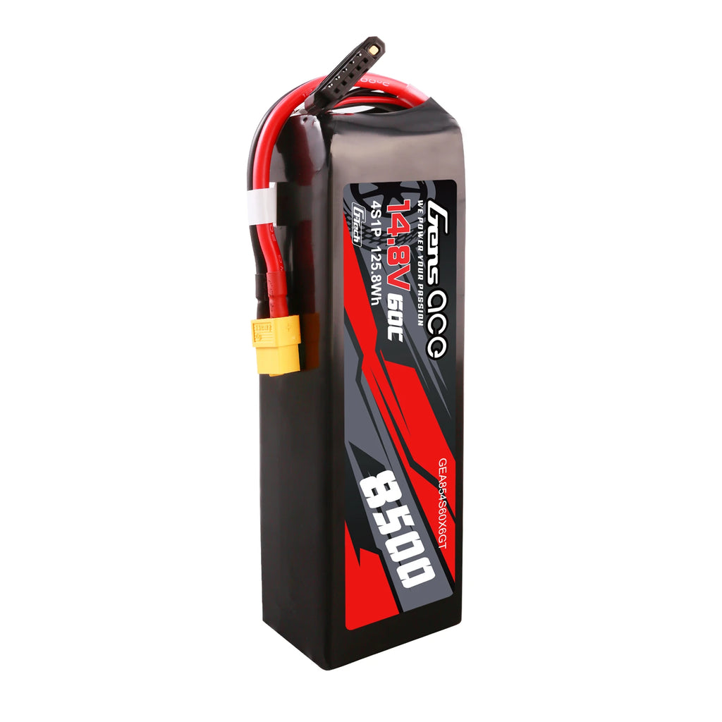 Gens ace 8500mAh 4S 60C 14.8V Lipo Battery | XT60 Plug | Car Classic