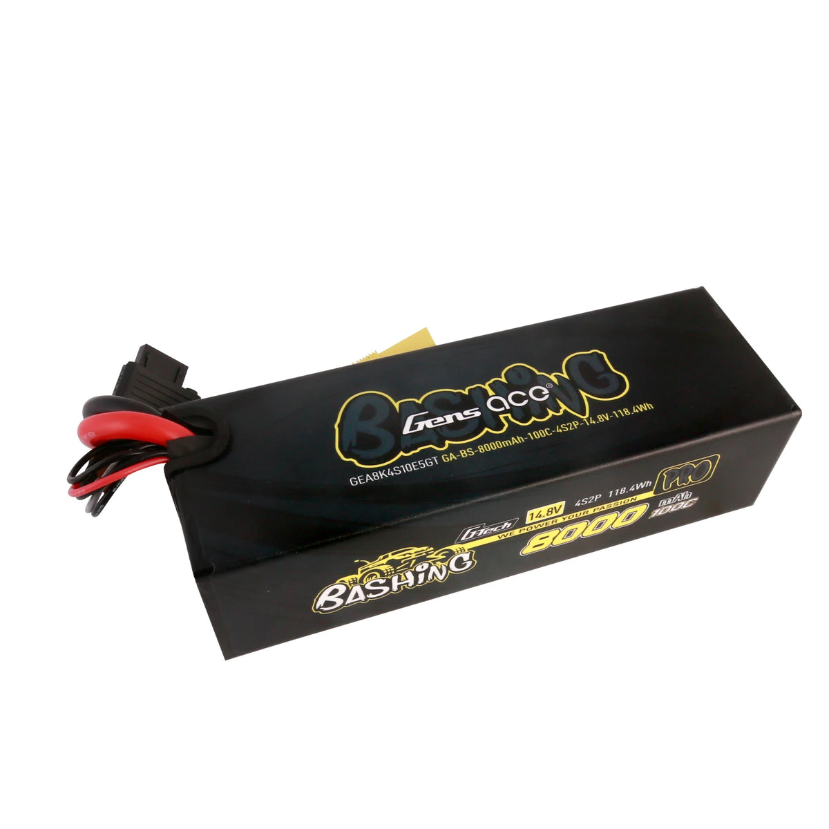 Gens ace 8000mAh 4S 100C 14.8V Lipo Battery | Hardcase | EC5 Plug | Bashing Pro