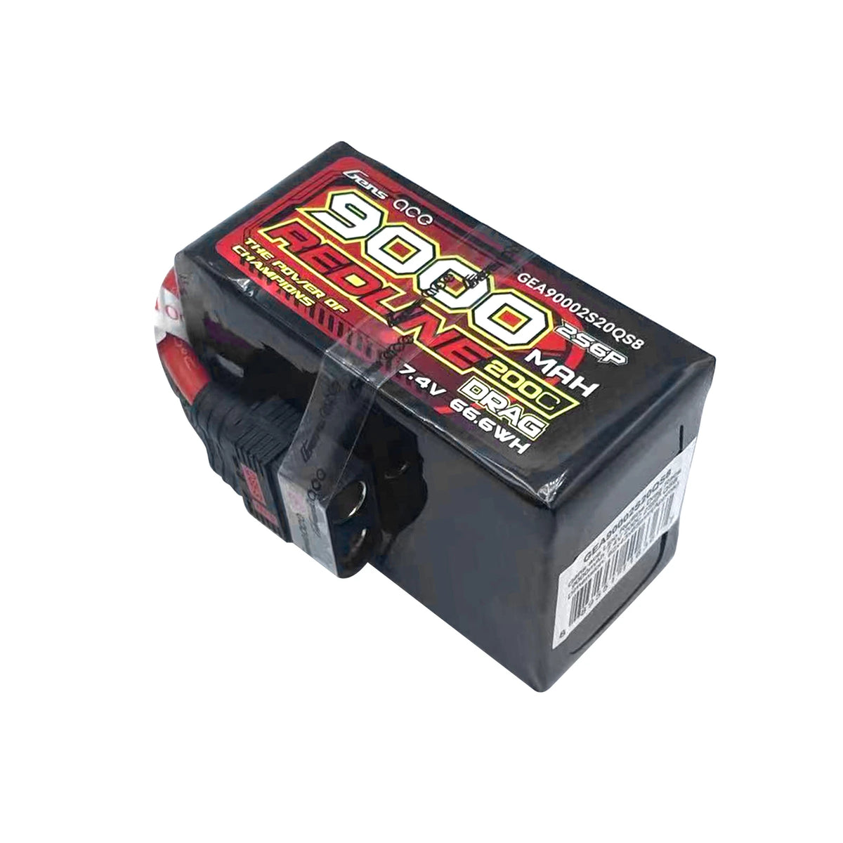 Gens ace 9000mAh 2S 200C 7.4V Lipo Battery | QS8 Plug | Redline 1.0
