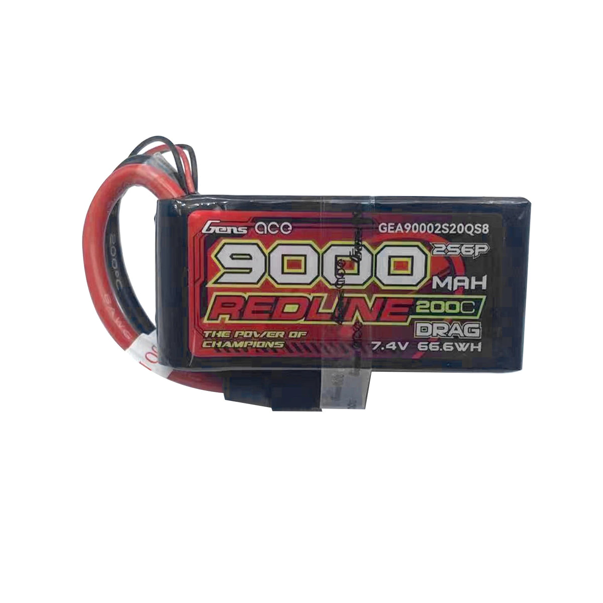 Gens ace 9000mAh 2S 200C 7.4V Lipo Battery | QS8 Plug | Redline 1.0