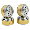 Aluminum Beadlock Wheel/ Brass Weight, Silver, 1.2"