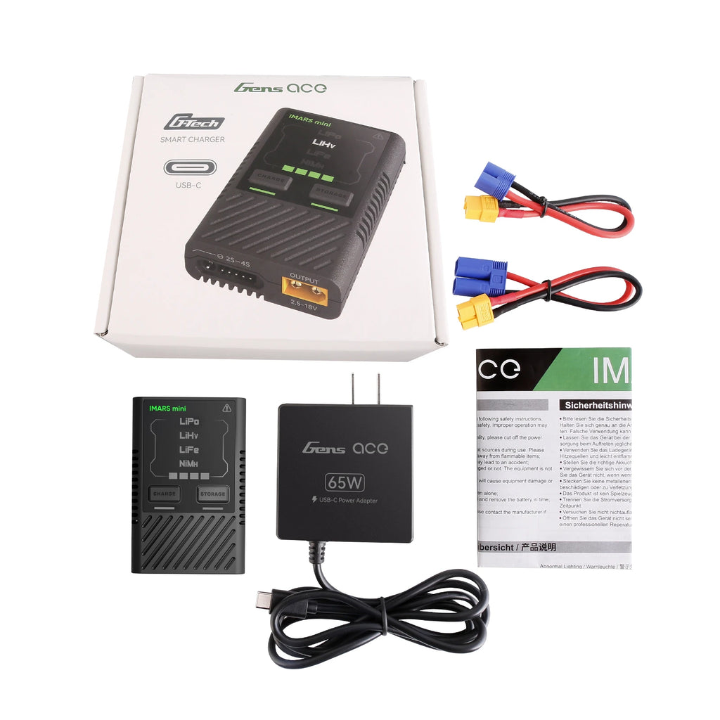 Gens ace iMars Mini Smart Charger | DC 60W | 5A | 2-4S | with Power Adapter