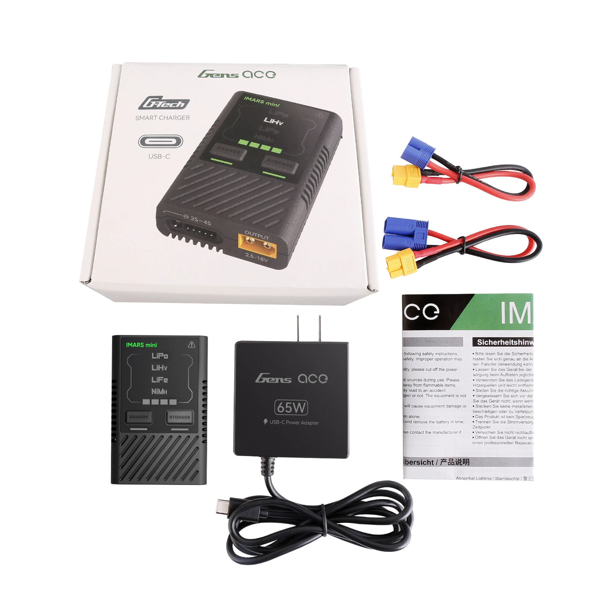 Gens ace iMars Mini Smart Charger | DC 60W | 5A | 2-4S | with Power Adapter