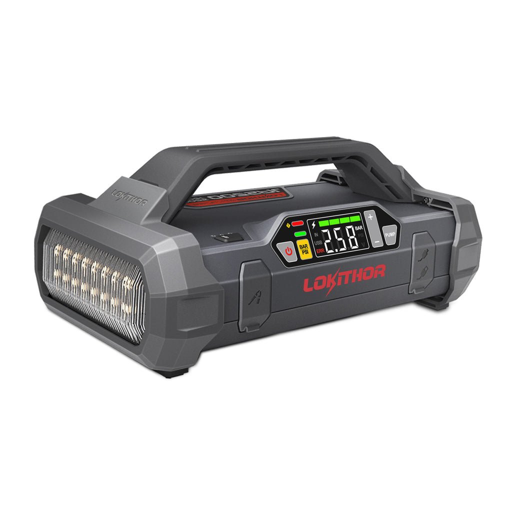 JA2500 Lokithor 12V 2500A LiFePO4 Jump Starter With 150PSI Air Inflator
