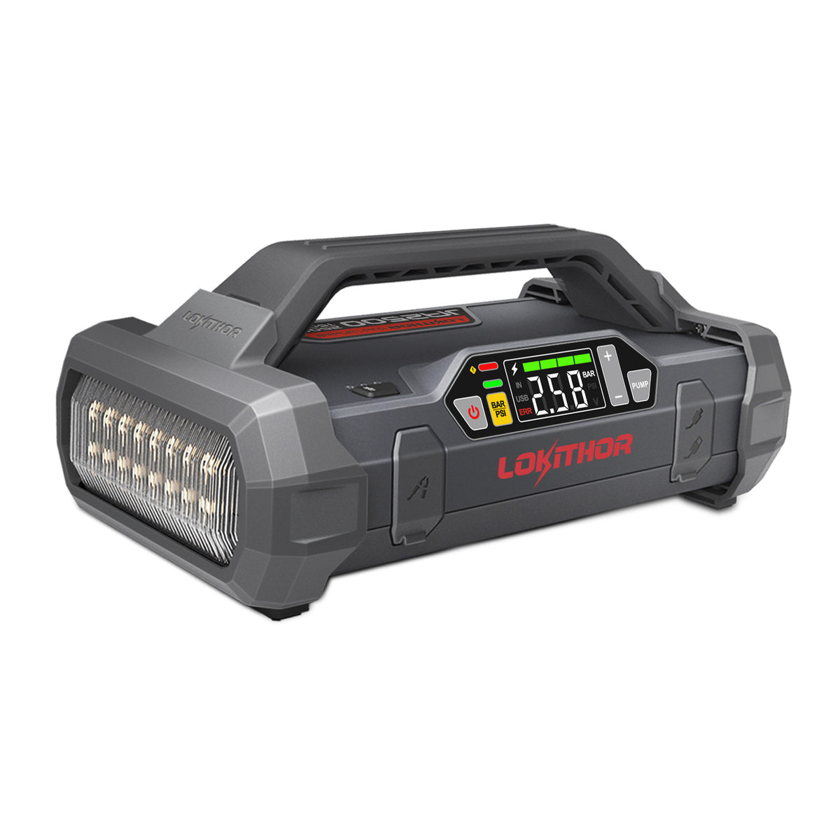 JA2500 Lokithor 12V 2500A LiFePO4 Jump Starter With 150PSI Air Inflator