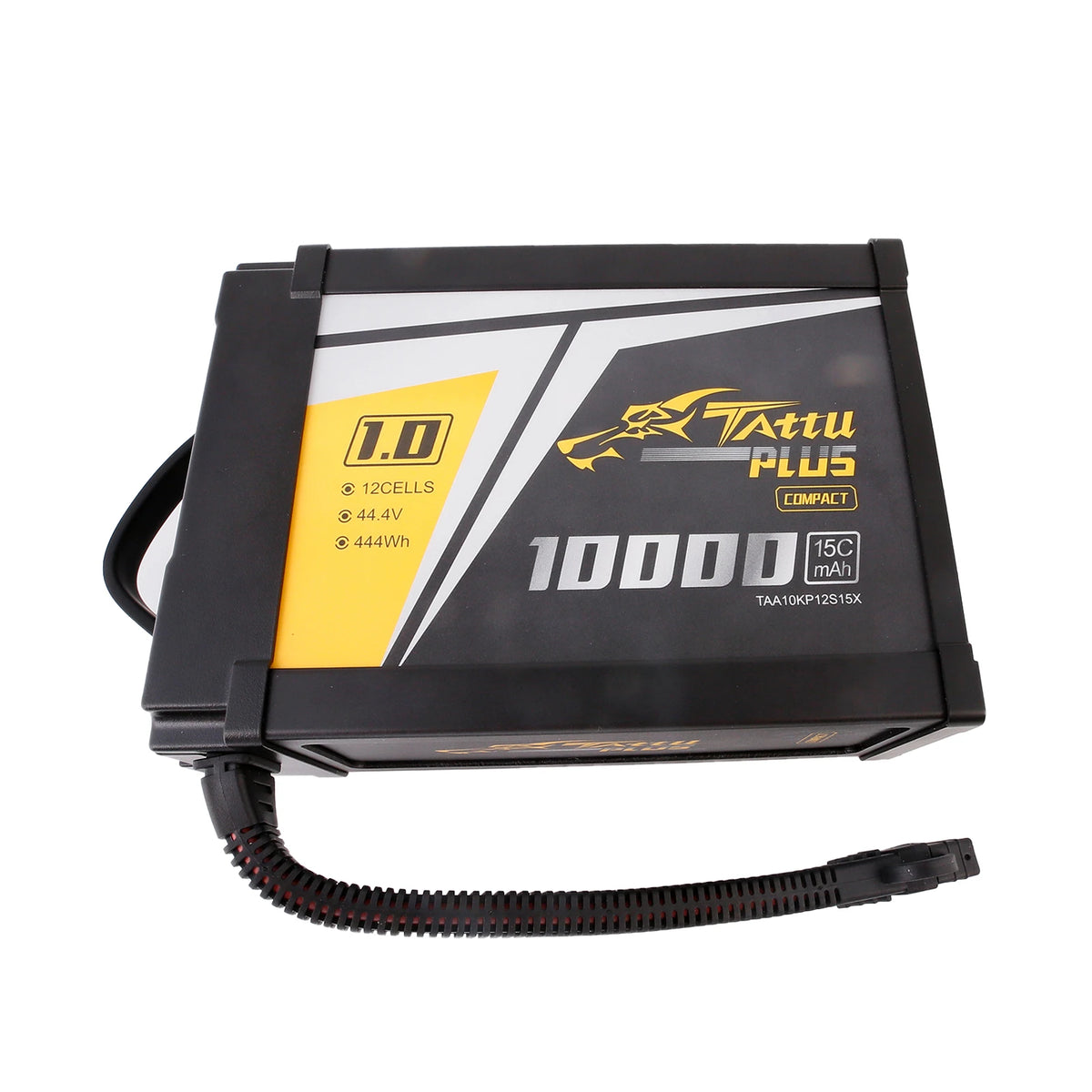 Tattu 10000mAh 12S 15C 44.4V Smart Lipo Battery | XT90-S Plug | Tattu Plus 1.0 (Compact Version)