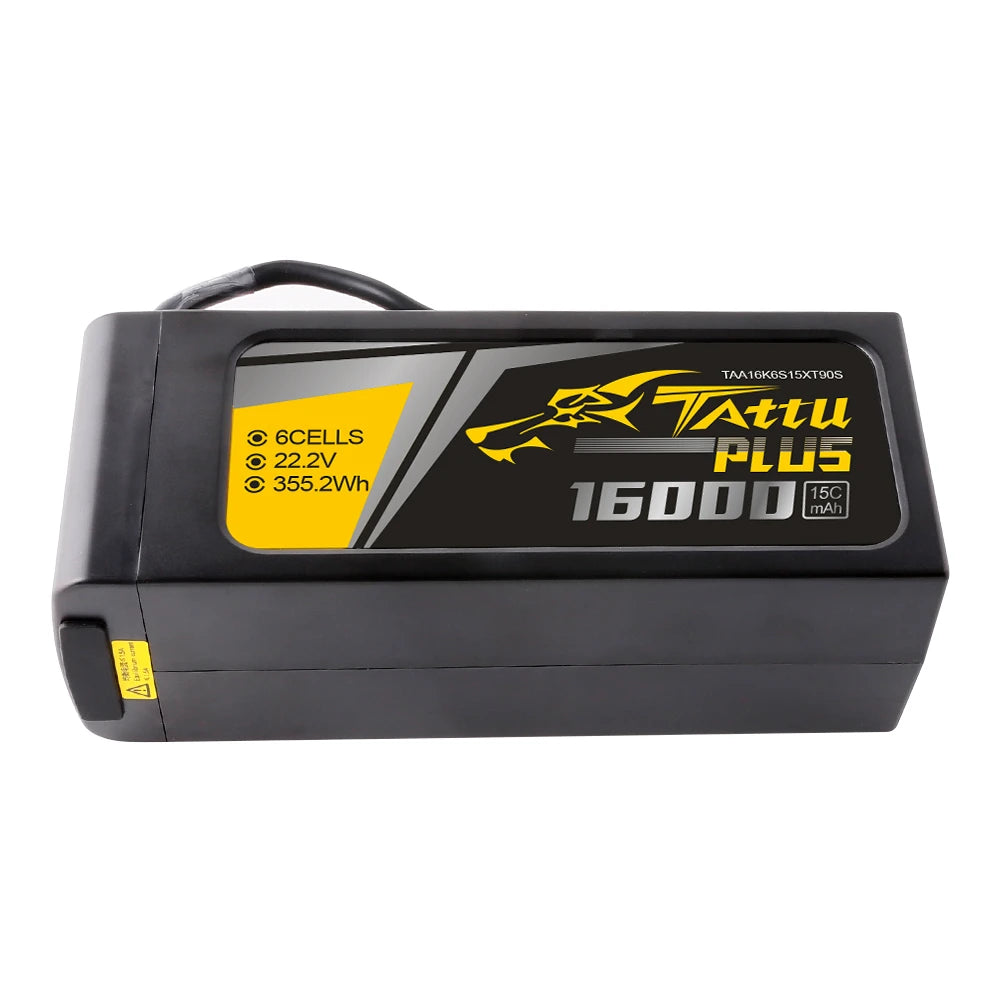 Tattu 16000mAh 6S 15C 22.2V Smart Lipo Battery | XT90-S Plug | Tattu Plus