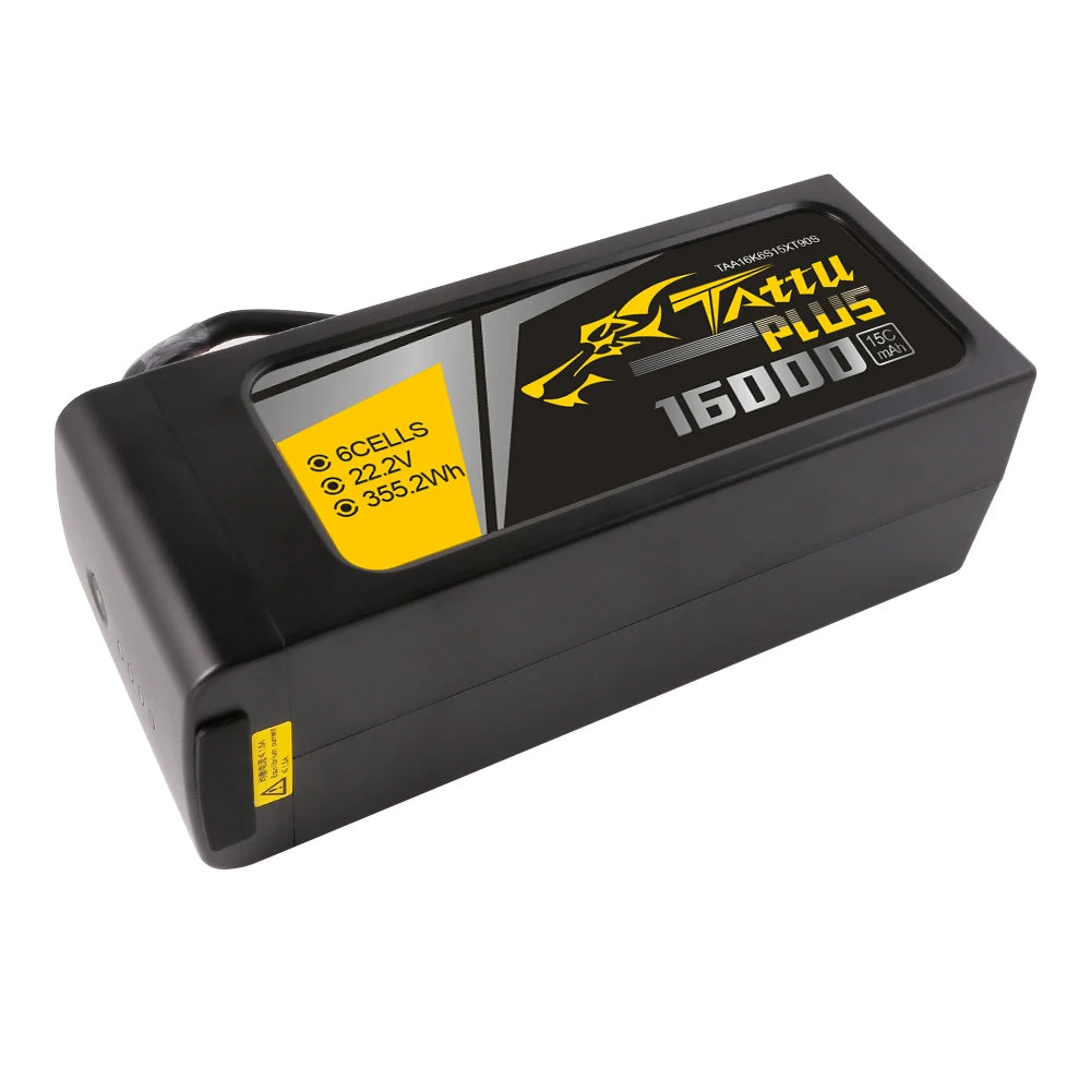 Tattu 16000mAh 6S 15C 22.2V Smart Lipo Battery | XT90-S Plug | Tattu Plus