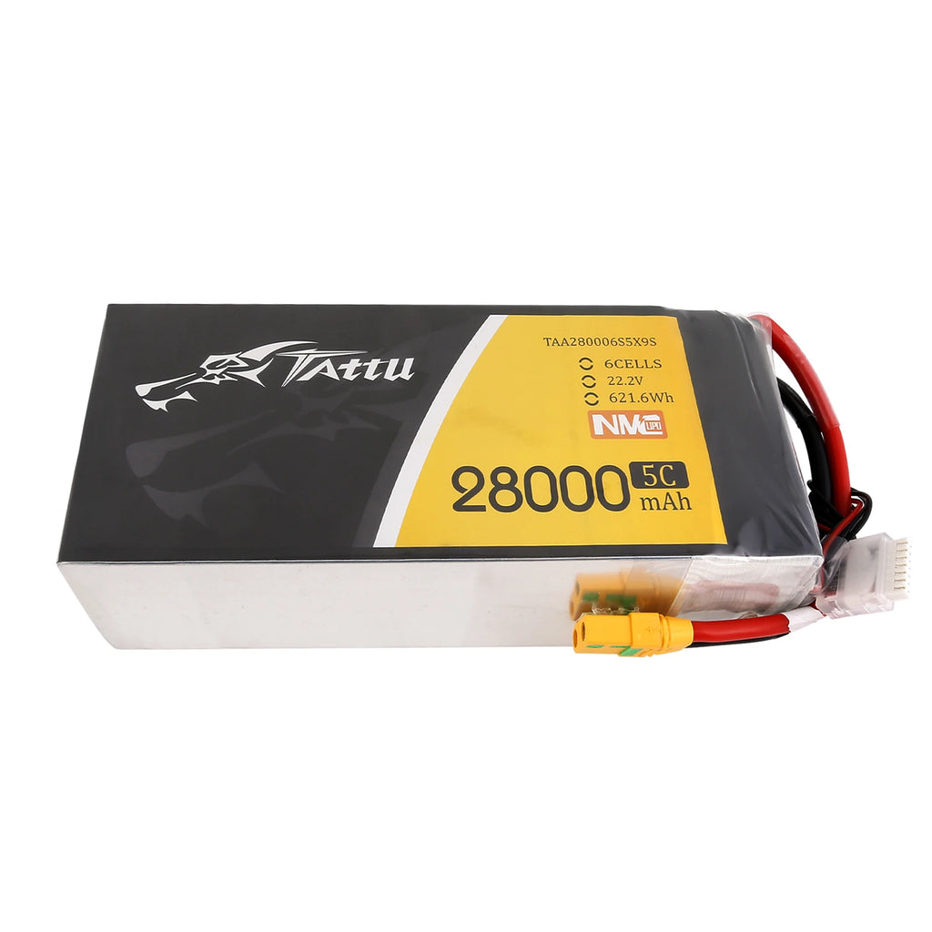 Tattu 28000mAh 6S 5C 22.2V Lipo Battery | XT90-S Plug | Semi-solid