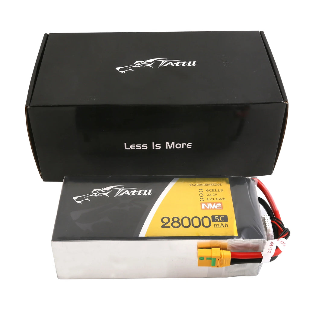 Tattu 28000mAh 6S 5C 22.2V Lipo Battery | XT90-S Plug | Semi-solid