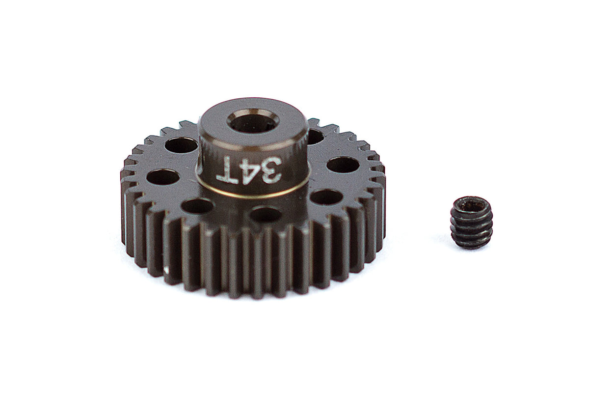 Factory Team Aluminum Pinion Gear, 34T 48P, 1/8 shaft