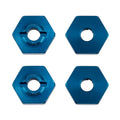 Factory Team 1:14 Wheel Hexes, Blue Aluminum, for Reflex