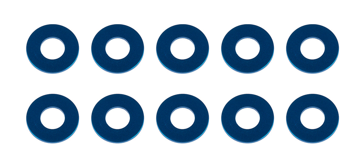 Washers, 7.8x3.5x0.5mm, Blue Aluminum