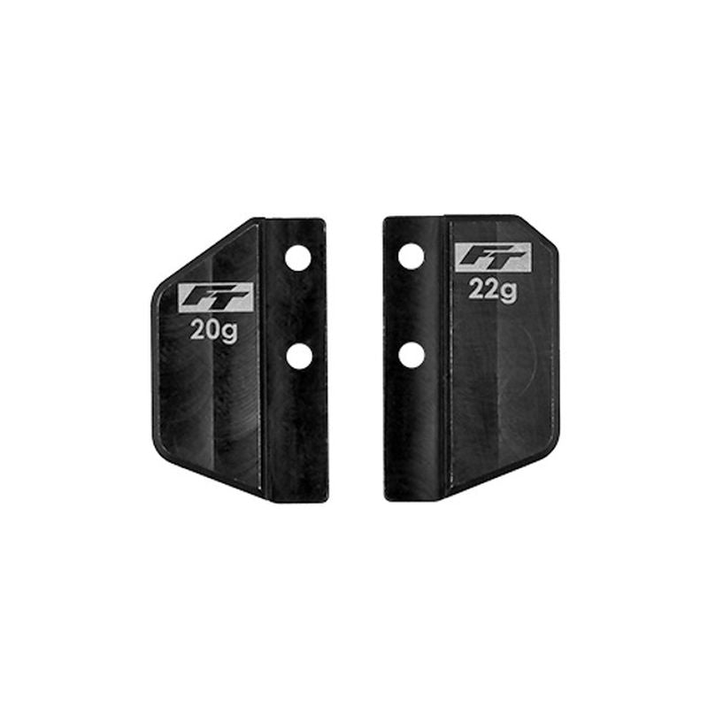 RC10TC8 FT Steel Front and Rear Battery Weight Set, 42g