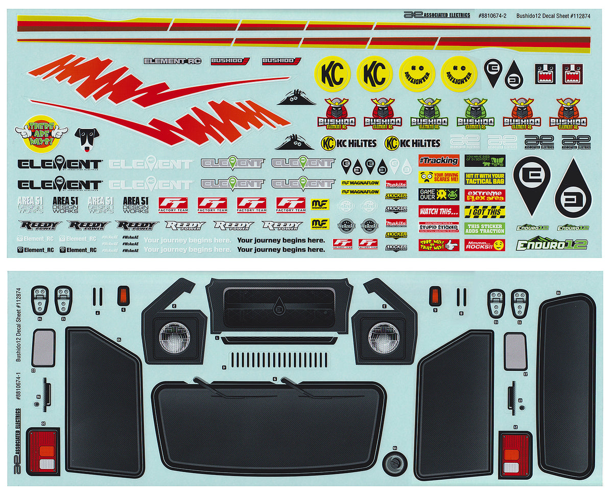 Enduro12, Bushido Decal Sheets