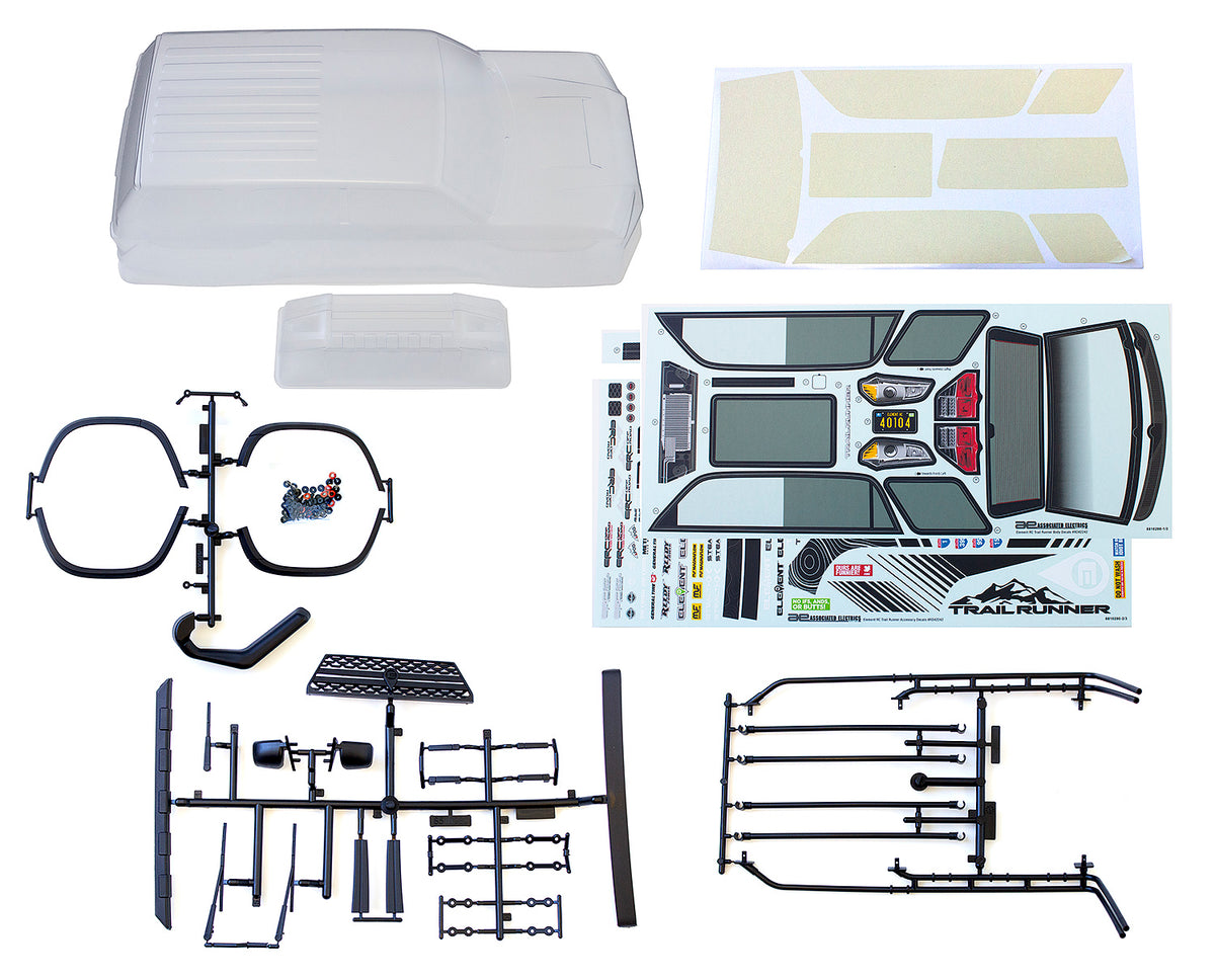 Enduro Trailrunner Clear Body Set, with Accessories