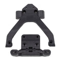 RC10B6.4 FT Front Top Plate and Ballstud Mount, Angled, Carbon