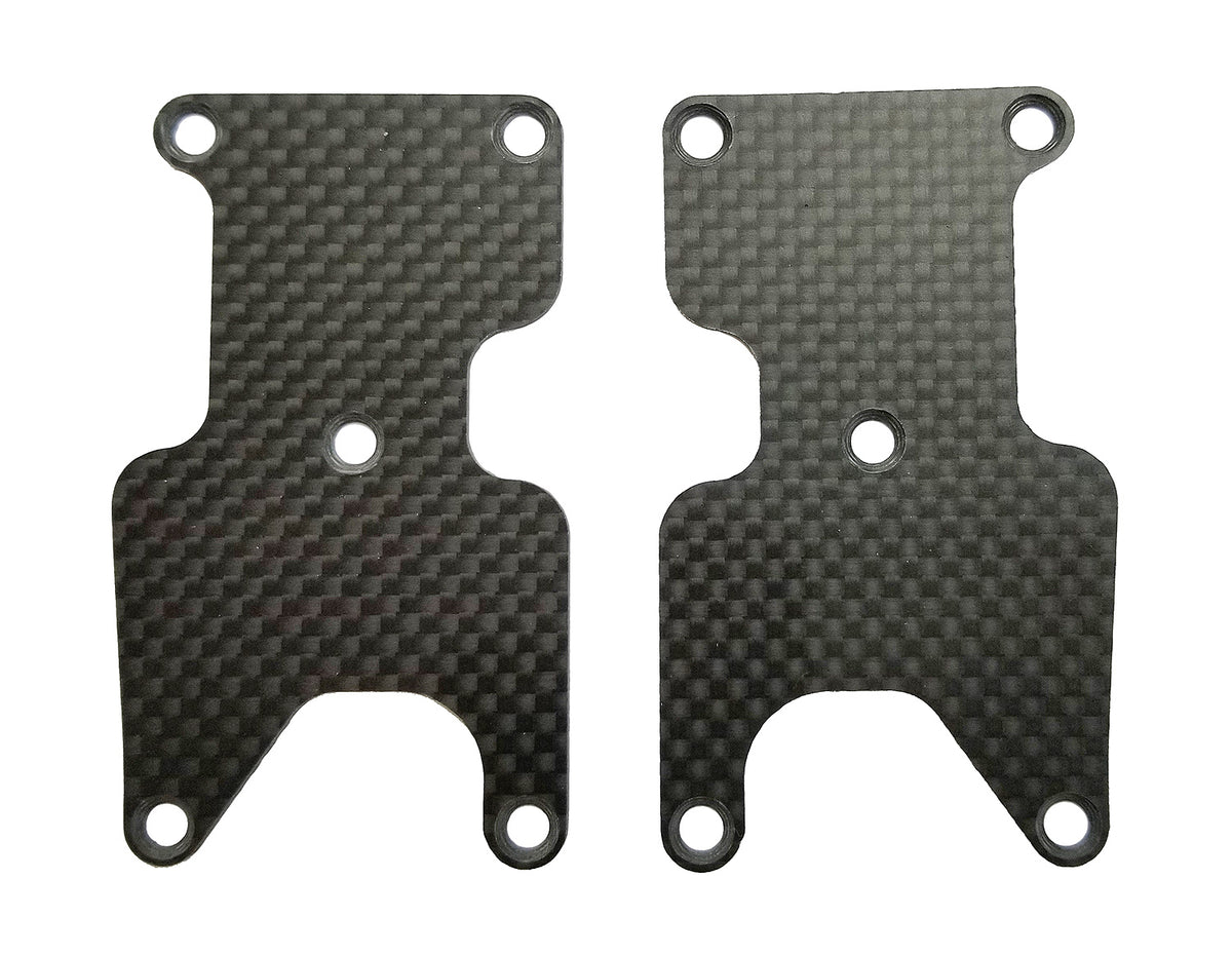 RC8B3.2 Factory Team Rear Suspension Arm Inserts, Carbon Fiber, 1.2mm