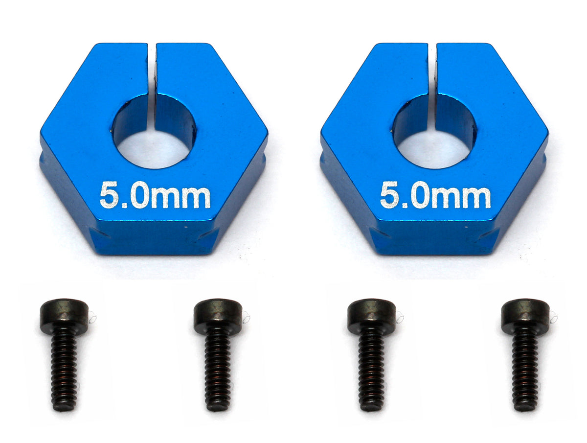 Factory Team Clamping Wheel Hexes, 5.0mm Offset, for DR10 ProSC10, RC10, Reflex DB10, SR10