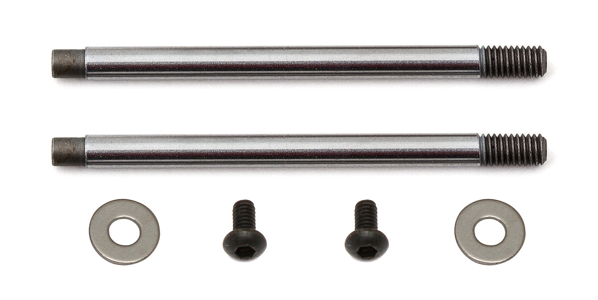 Factory Team 3X23 Shock Shafts (2), V2, Chrome