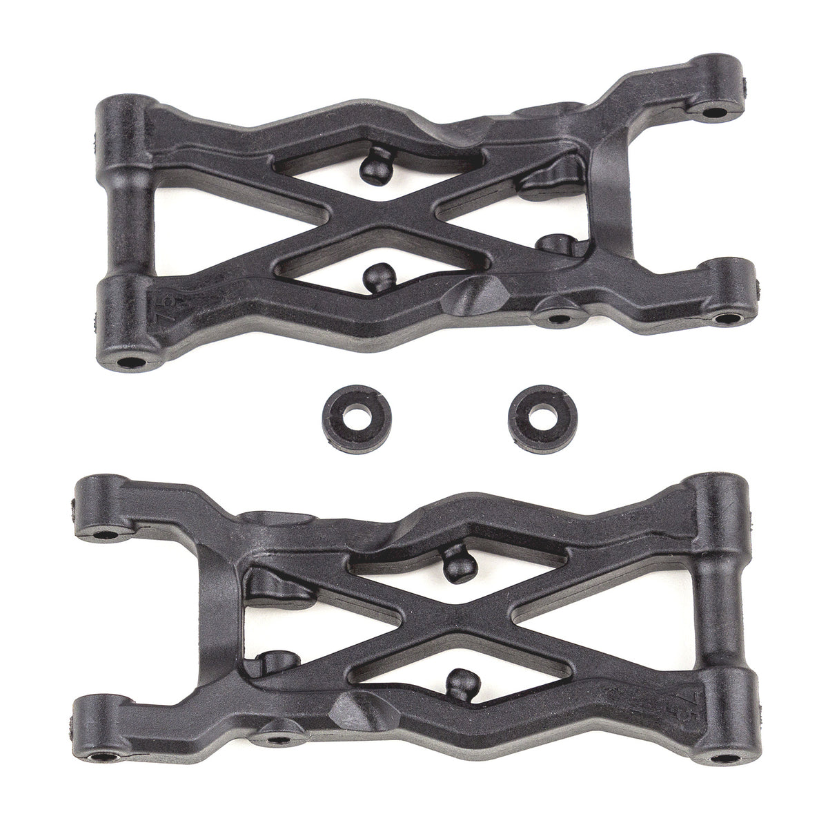 RC10B6.2 Factory Team Rear Suspension Arms, 75mm, Carbon Fiber