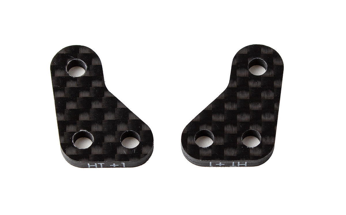 RC10B6.3 Factory Team Carbon Fiber Steering Block Arms, HT +1