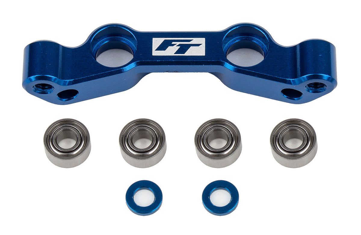 RC10B6.4 Factory Team Steering Rack, Blue Aluminum