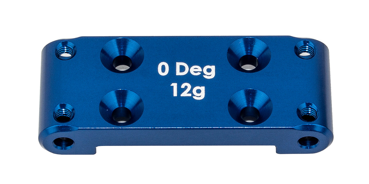 RC10B6.4 Front Bulkhead  (0 Degree), Blue Aluminum