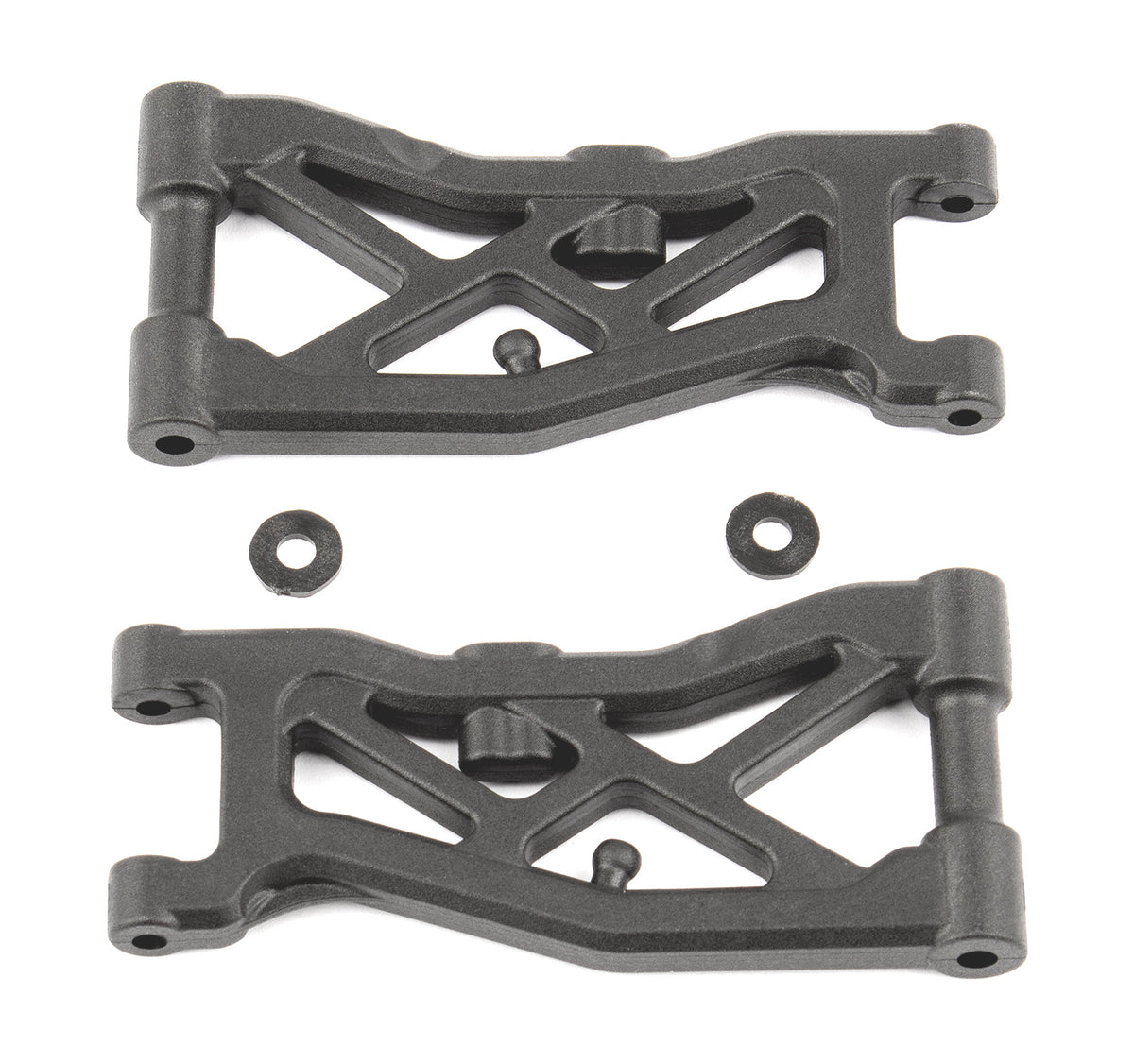 RC10B74.1 Factory Team Front Suspension Arms, Carbon Fiber