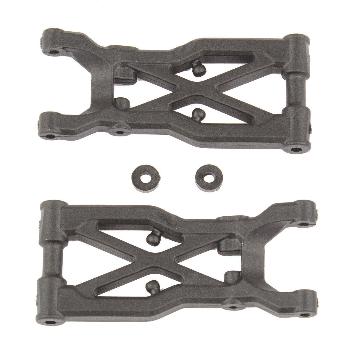 RC10B74.1 Factory Team Rear Suspension Arms, Carbon Fiber