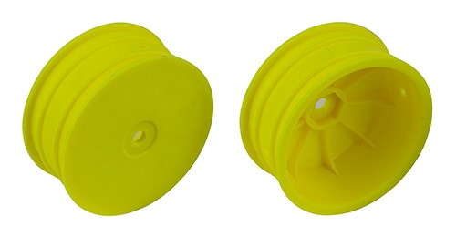 4WD Front Wheels, 2.2 12mm hex, +1.5mm, fluorescent