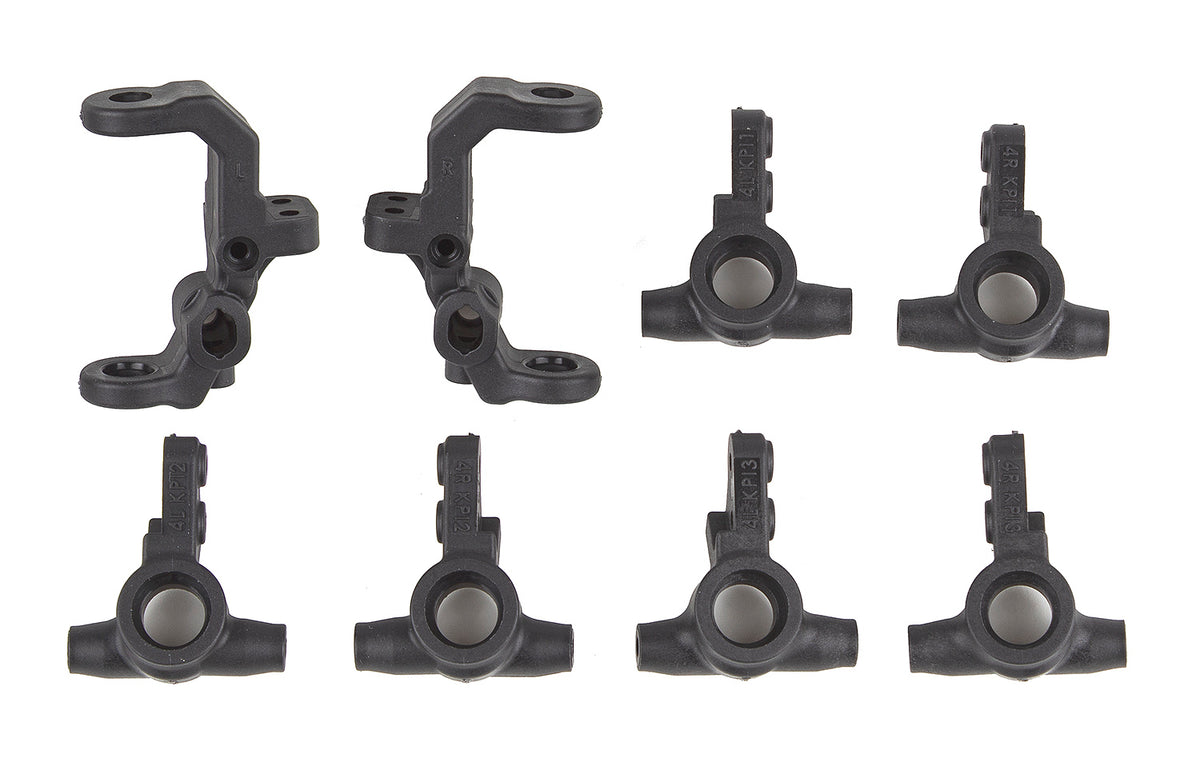RC10B7 FT Caster and Steering Blocks, Carbon