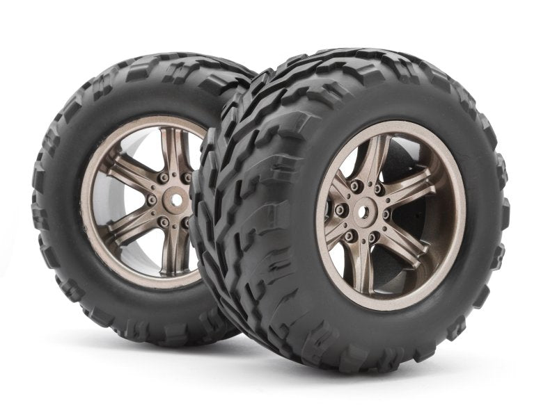 Assembled Wheel/Tire (Dark Grey), Warrior