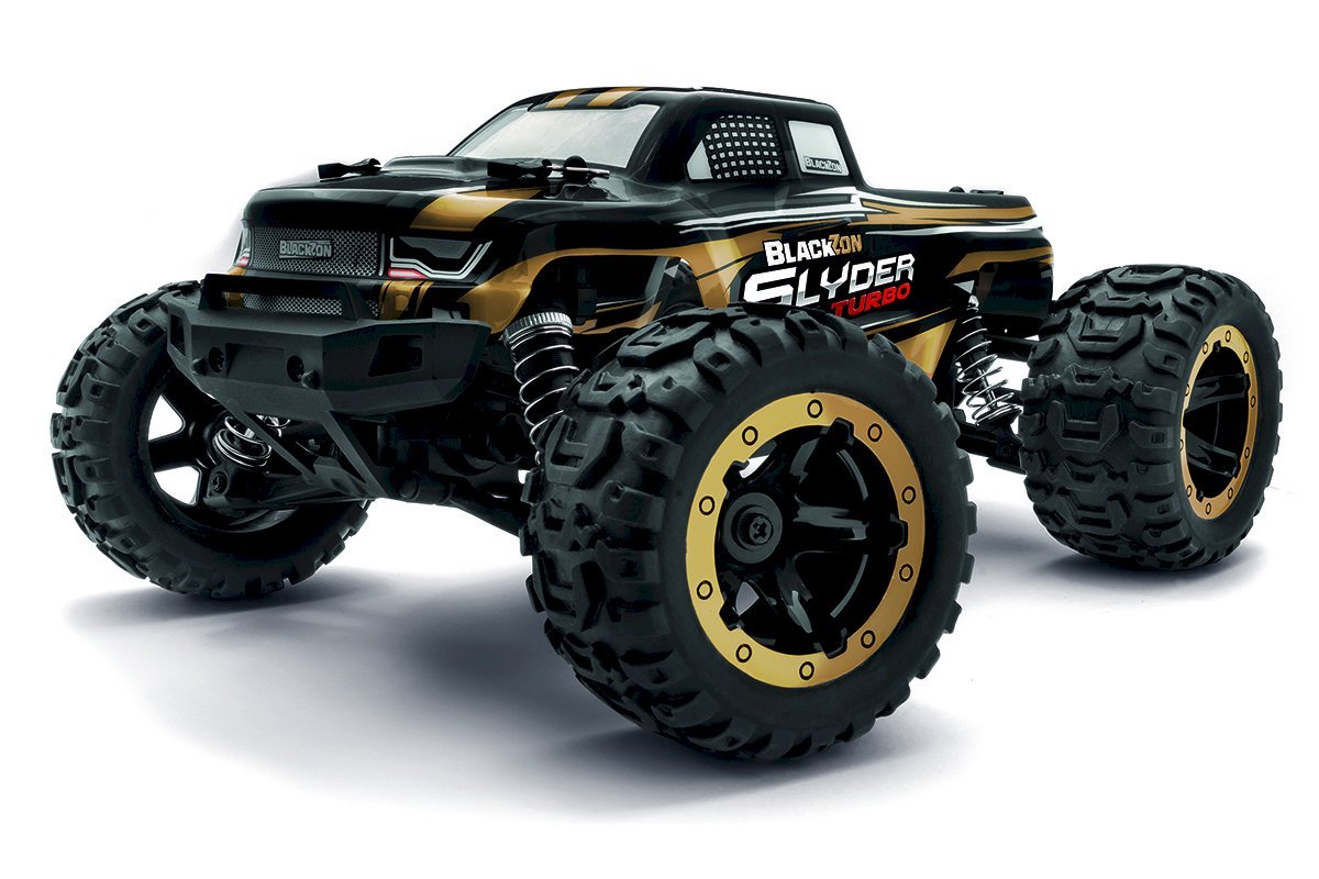 BlackZon Slyder MT Turbo 1/16 4WD Brushless Monster Truck RTR - Gold - BlackZon
