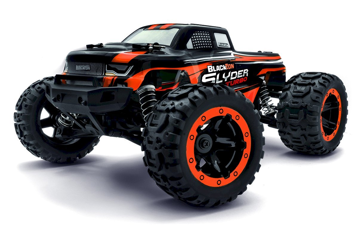 BlackZon Slyder MT Turbo 1/16 4WD Brushless Monster Truck RTR - Orange - BlackZon
