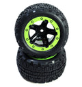 Turbo Slyder & Slyder ST Wheels/Tires Assembled (Black/Green)