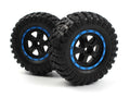 Smyter Desert Wheels/Tires Assembled (Black/Blue) - BlackZon