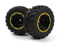Smyter MT Wheels/Tires Assembled (Yellow/2pcs) - BlackZon