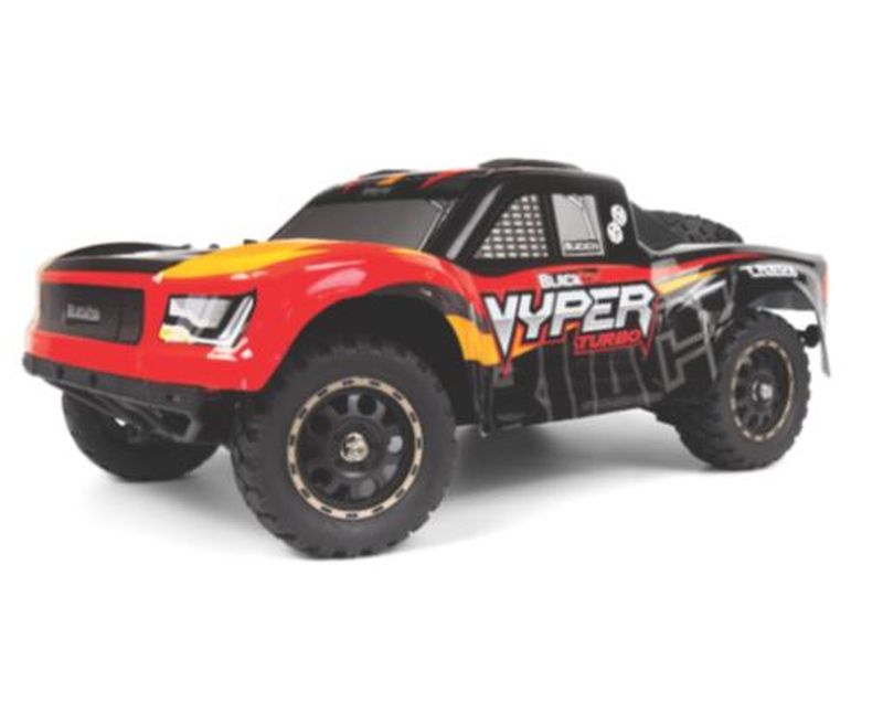 BlackZon Vyper SC Turbo 1/16 4WD Brushless Short Course Truck RTR - Red/Orange - BlackZon
