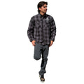 Bold Grey/Black Flannel Shirt, 5XL
