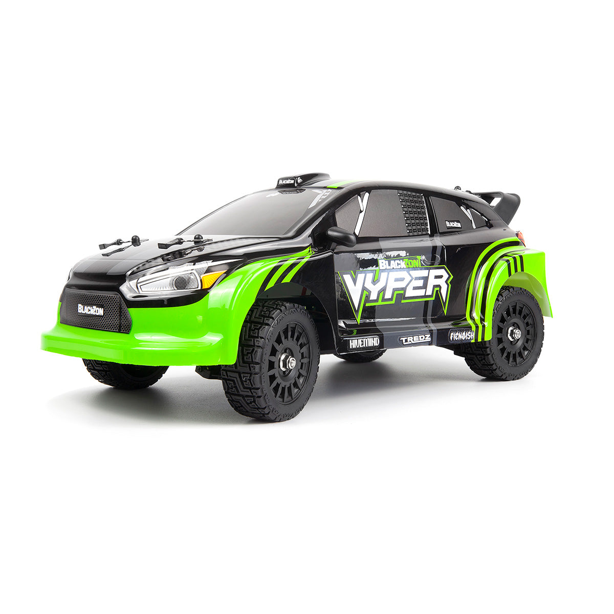 BlackZon Vyper RX 1/16 4WD Rally Car RTR - Green - BlackZon